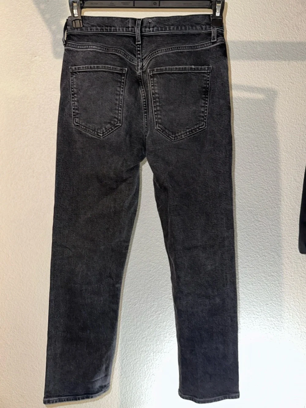 Agolde Washed Black Straight Leg Women's Jeans - Picture 3 of 10